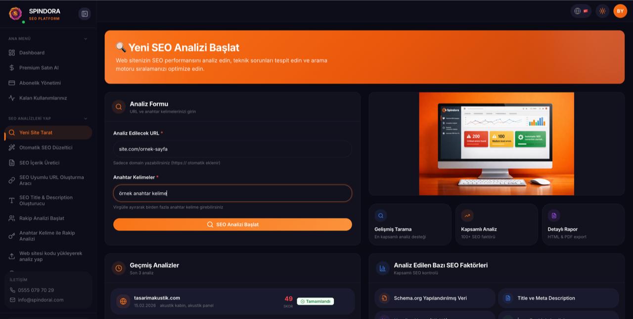 Anahtar kelime ile web analiz görseli
