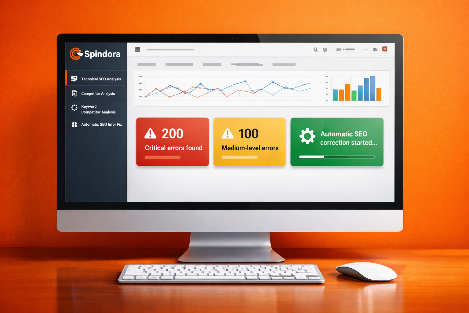 Spindora Dashboard - SEO analiz ve otomatik düzeltme paneli